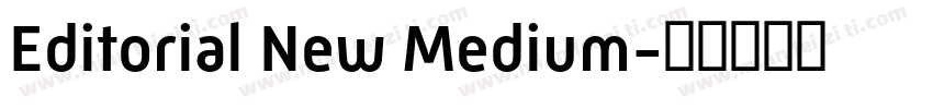 Editorial New Medium字体转换